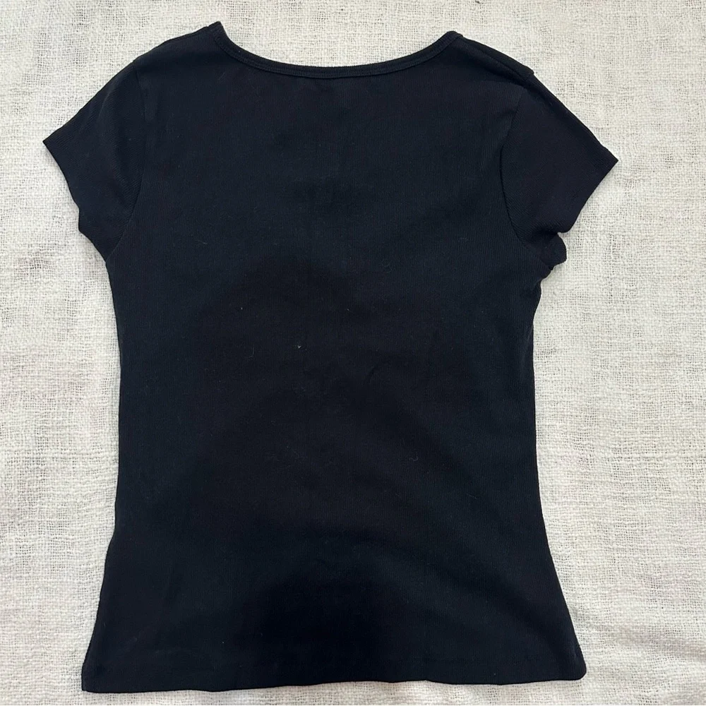 abercrombie kids front cinched tshirt black size 15/16